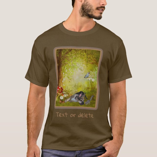 Camiseta Fantasía de pastor alemán arte de perro (Anverso)