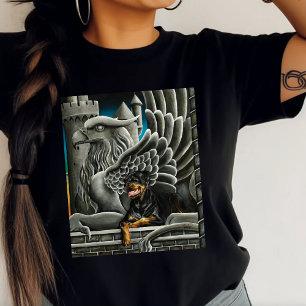 Camiseta Fantasía de Rottweiler Dog Gargoyle