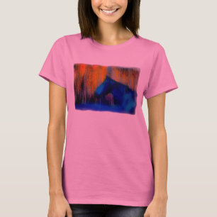Camiseta Fantasía de Stallion & Trees Caballo Arte Moderno