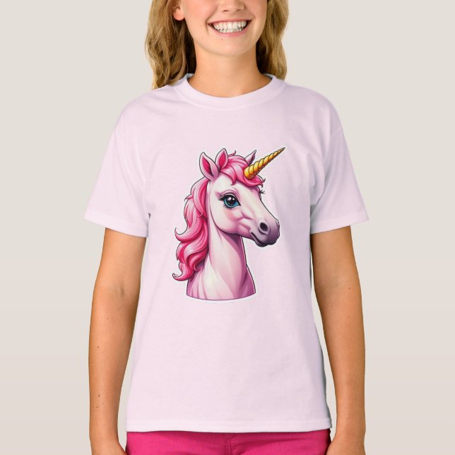 Camiseta Fantasía de Unicornio rosa (Anverso)