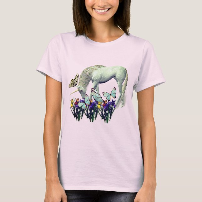 Camiseta Fantasía De Unicornio Y Mariposas (Anverso)
