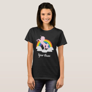 Camiseta Fantasía del arco iris del unicornio personalizad