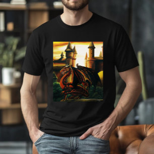 Camiseta Fantasía del Castillo del Dragón Rojo