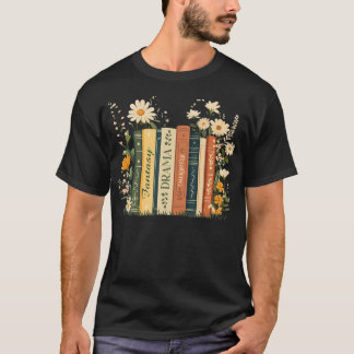 Camiseta Fantasía Drama Tragedia Libro Floral Sutil Anti-Tr