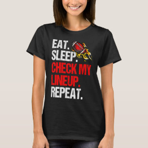 Camiseta Fantasía Fantasía Fantasía Comer Sueño Comprobar M