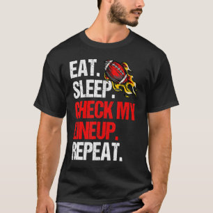 Camiseta Fantasía Fantasía Fantasía Comer Sueño Comprobar M