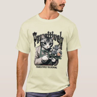 Camiseta Fantasía felina florista - Jardinería de gato y fl