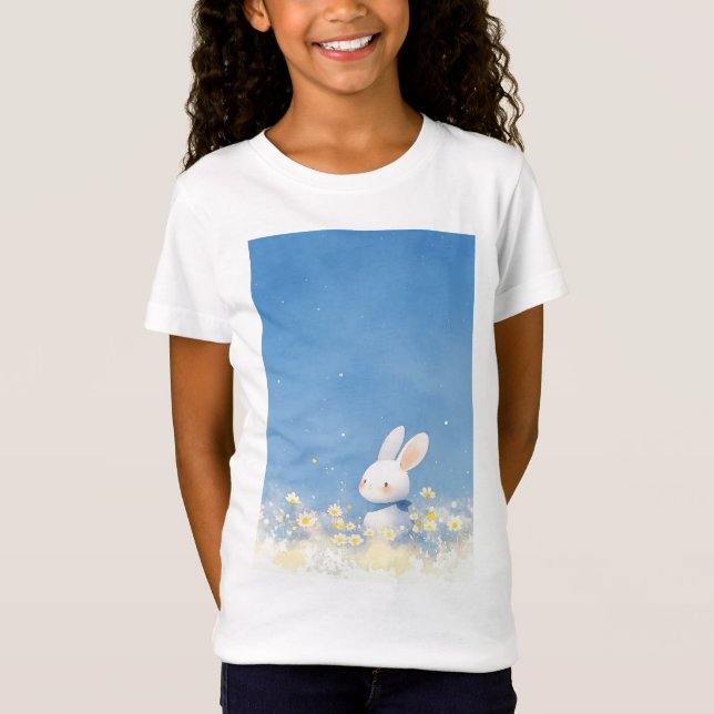 Camiseta Fantasía Floral de Conejito (Anverso)