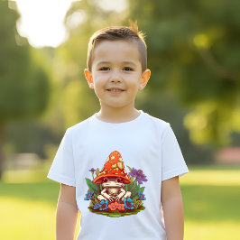 Camiseta Fantasia Floral de Rana con Hongos Lindos