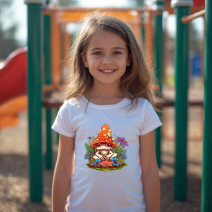Camiseta Fantasia Floral de Rana de Champiñón Lindo