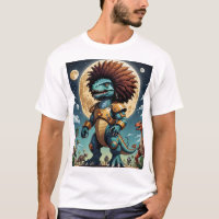 Fantasía futurista de cine Afro Mecha Dinosaur