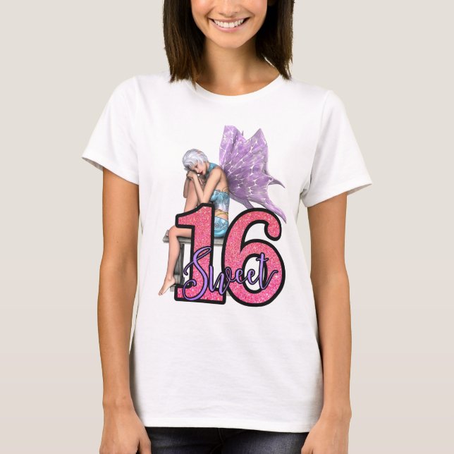 Camiseta Fantasía Hada Dulce Dieciséis Cumpleaños (Anverso)