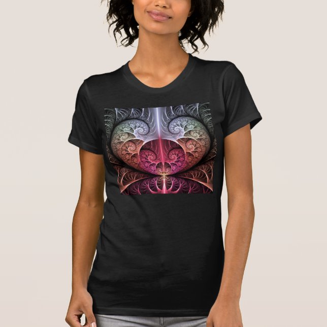Camiseta Fantasía irreal abstracta arte fractal (Anverso)