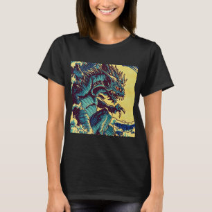 Camiseta Fantasía Kaiju Anime - Woodcut 1