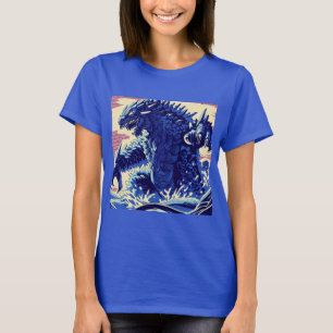 Camiseta Fantasía Kaiju Anime - Woodcut 2