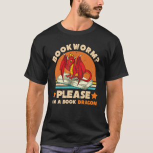 Camiseta Fantasía Libro Animal Dragon Bookworm Retro Readin