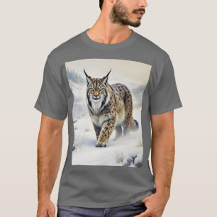 Camiseta Fantasía Lince Lindo Nieve De Invierno
