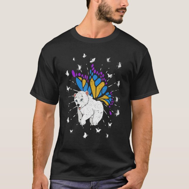 Camiseta Fantasía mágica animal ártica mariposa polar Bea (Anverso)