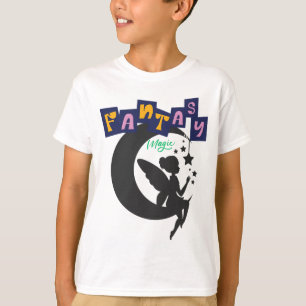 Camiseta Fantasía mágica - Hadas sentadas en la luna con es