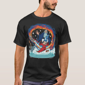 Camiseta Fantasia Mickey Mouse Sorcerers Apprentice Retro f