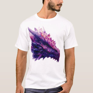 Camiseta Fantasía Mística Ametista Crystal Dragon Bestia