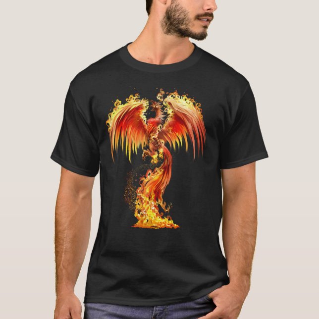 Camiseta Fantasía Naranja Fire Phoenix Surge De La Fiery A (Anverso)