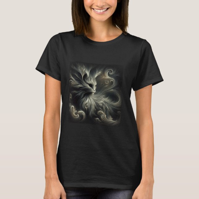 Camiseta Fantasía oscura elemental del aire, criptida con c (Anverso)