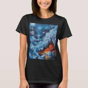 Camiseta Fantasía polar surrealista aurora boreal
