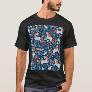 Camiseta Fantasía popular: Unicornios, conejos, aves