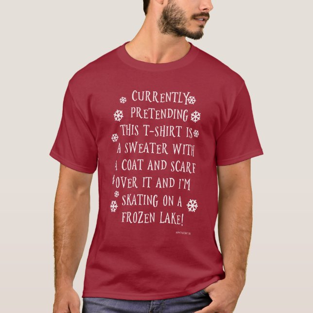 Camiseta Fantasía por la nieve lema diversión Motto (Anverso)