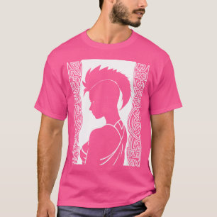 Camiseta Fantasía post Punk caverna de arte tribal celta