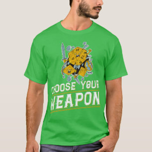 Camiseta Fantasía RPG Dice Elige Tu Arma Funny Rol Pla