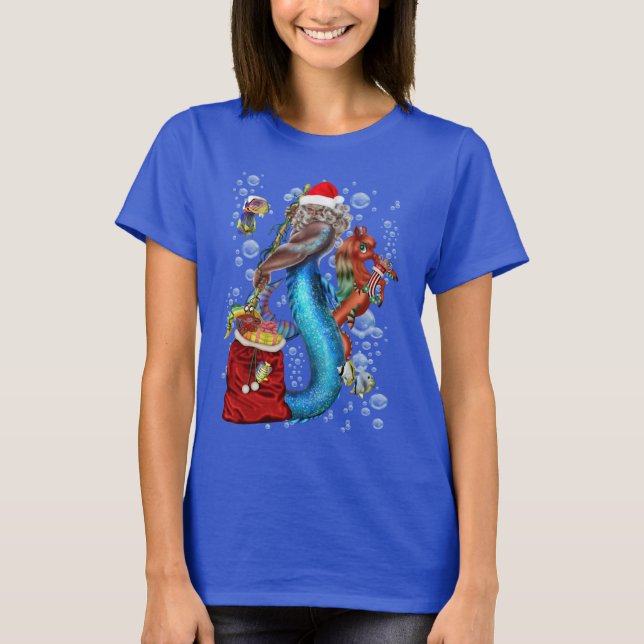 Camiseta Fantasía Sirena Santa Claus (Anverso)