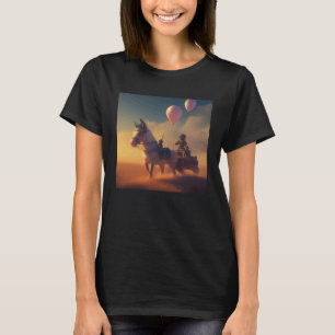 Camiseta Fantasía soñadora y onírica Carro de caballos anti