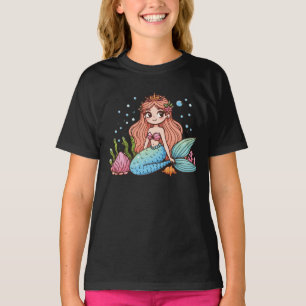 Camiseta Fantasía subacuática a mano Original Mermaid