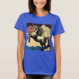 Camiseta Fantasía Unicornio - Woodcut 4