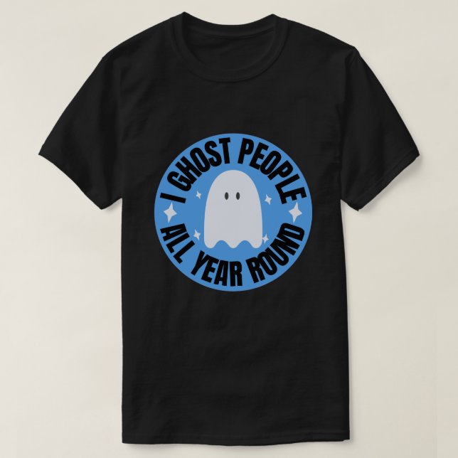 Camiseta Fantasma A La Gente Todo El Año Fantasma Gracioso (Diseño del anverso)