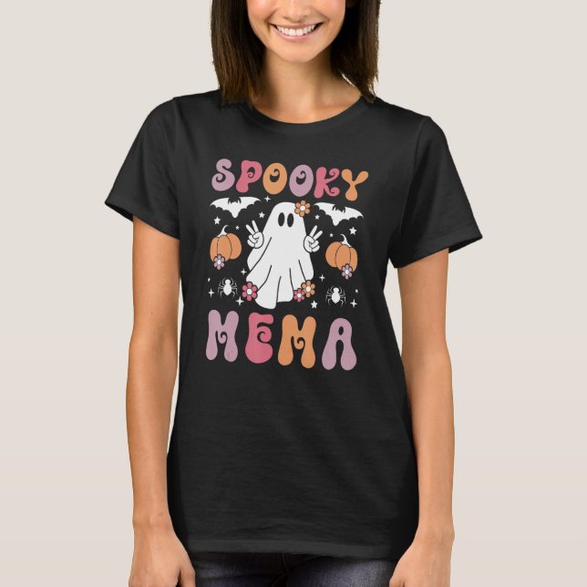 Camiseta Fantasma Abuela Mema Abuela Halloween Mema Abuela (Anverso)