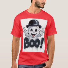 ¡Fantasma adorable con Gorra Bowler y 'BOO'! Graff