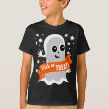 Fantasma amistosa de Halloween con trucos o trucos