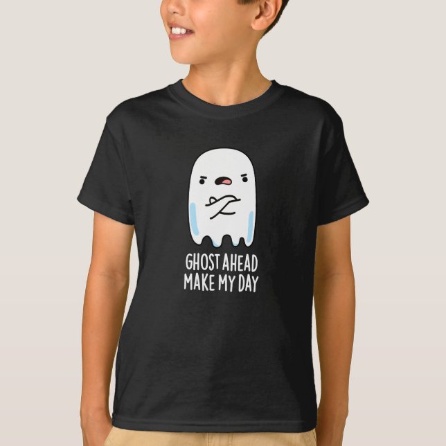 Camiseta Fantasma Antes De Hacer Que Mi Día Funny Ghost Pun (Anverso)