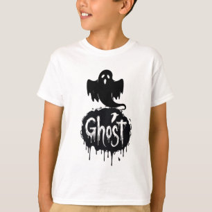 Camiseta Fantasma – Arte de texto que gotea de terror oscur