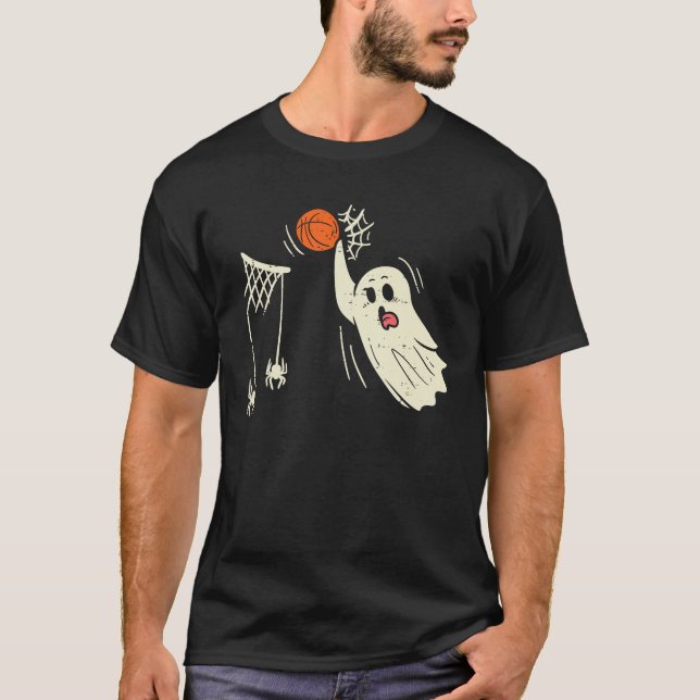 Camiseta Fantasma Baloncesto Dunk Spider Ring Web Halloween (Anverso)