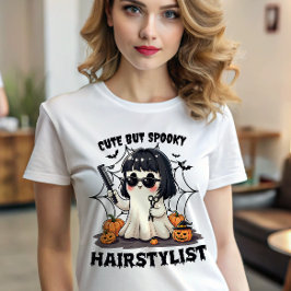 Camiseta Fantasma barbera de Halloween, un peinado hairstyl