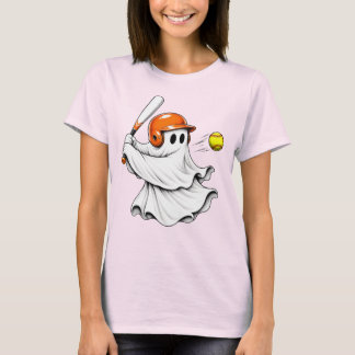 Camiseta Fantasma bateador de sóftbol Halloween