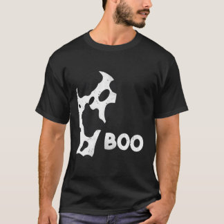 Camiseta Fantasma Boo Dairy Cow Halloween agricultor Adu