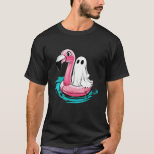 Camiseta Fantasma Boo En Flotador De Flamenco Divertido Ver