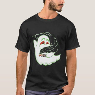 Camiseta Fantasma Boo Fumando Marihuana Thc Feliz Halloween