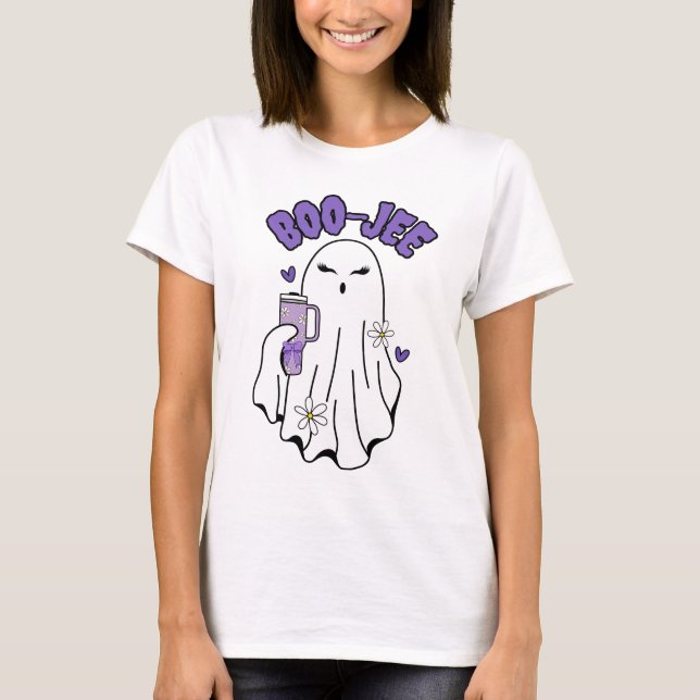 Camiseta Fantasma Boo-Jee Cute Halloween con Tumbler de 40  (Anverso)