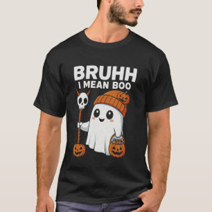 Camiseta Fantasma Bruh Quiero Decir Boo Calabaza Divertido 